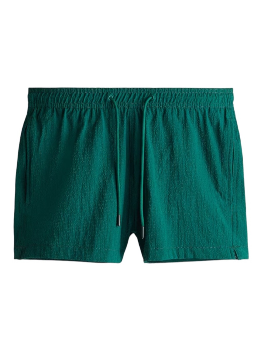 H&M Seersucker Swim Shorts Forest Green Size L